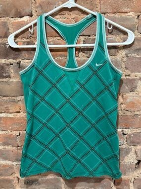 Vintage Green Patterned Nike Tank Top